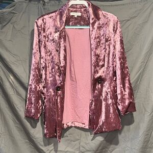 Moodie Pink Velvet Blazer